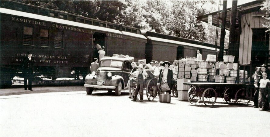 Gleason Railroad Depot about 1942